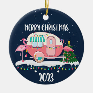 2023 Camper Flamingo Weihnachtsschmuck