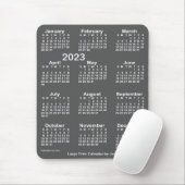 2023 Charcoal Large Print Calendar by Janz Mousepad (Mit Mouse)