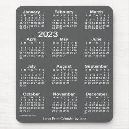 2023 Charcoal Large Print Calendar by Janz Mousepad