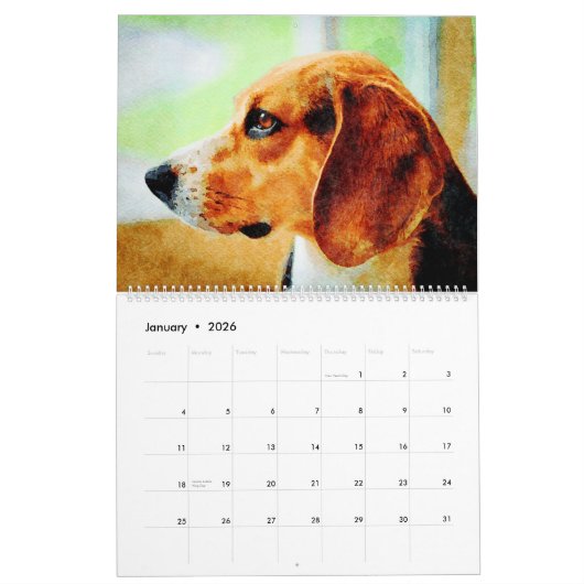 2023 Cheeky Beagle Dog Mama Owner Lover Geschenk Kalender (Jan 2026)