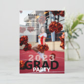 2023 Cheerleader Foto Graduation Party Einladung (Stehend Vorderseite)