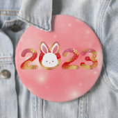 2023, Chinesisches Neujahr, Kaninchen Button (Beispiel)