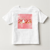2023, Chinesisches Neujahr, Kaninchen Kleinkind T-shirt (Vorderseite)