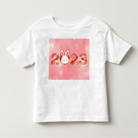 2023, Chinesisches Neujahr, Kaninchen Kleinkind T-shirt (Vorderseite)