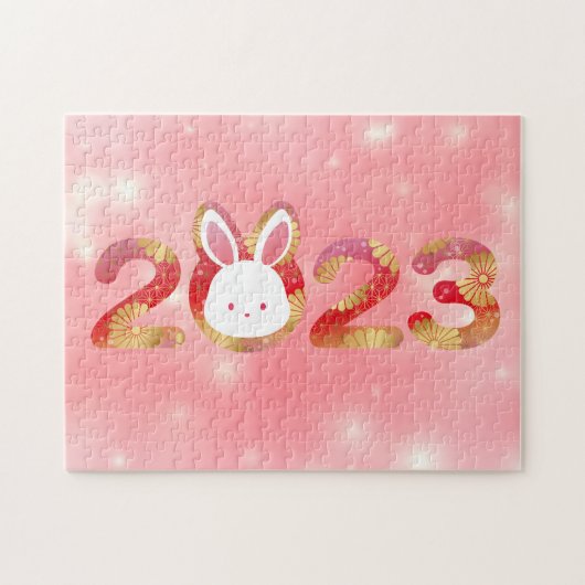 2023, Chinesisches Neujahr, Kaninchen Puzzle (Horizontal)
