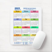 2023 Colorful Calendar Mousepad (Mit Mouse)