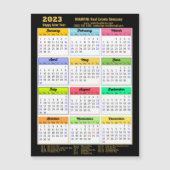 2023 Corporate Gold Script Modern Calendar Magnet (Vorderseite)