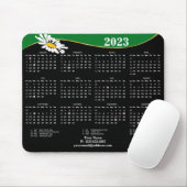 2023 Daisy auf der schwarz-weißen Maus Pad Mousepad (Mit Mouse)