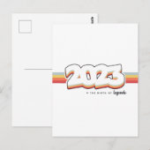 2023 Die Geburt des T - Shirt der Legenden Postkarte (Vorne/Hinten)