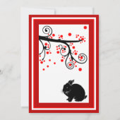 2023 Einladung chinesischer Kaninchen zum neuen Ja (Rückseite)