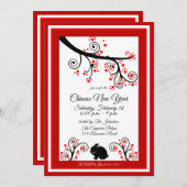 2023 Einladung chinesischer Kaninchen zum neuen Ja (Vorne/Hinten)