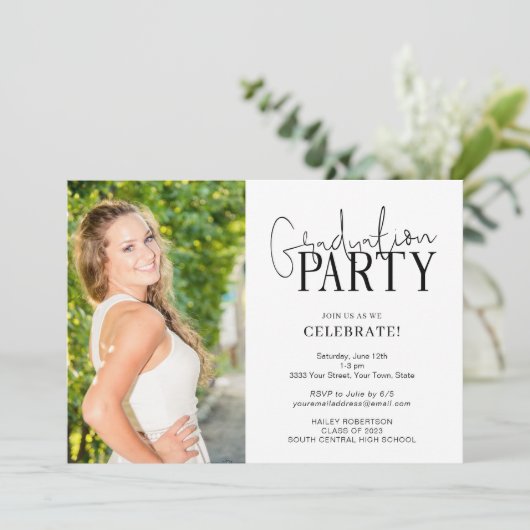 2023 Einladung zur Foto-Graduationspartei (Stehend Vorderseite)