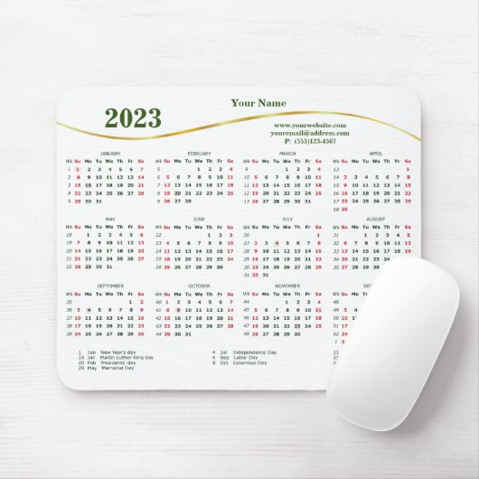 2023 Elegant for Business Mouse Pad Mousepad (Mit Mouse)