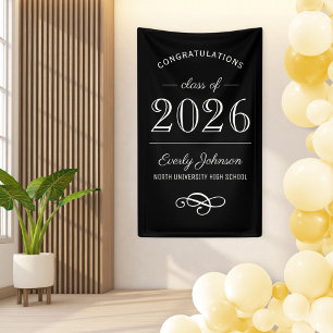 2023 Elegante schwarz-weiße benutzerdefinierte Abs Banner