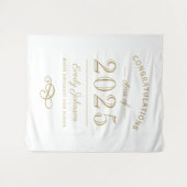 2023 Eleganter Gold Custom Abschluss Wandteppich (Vorderseite (Horizontal))