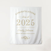 2023 Eleganter Gold Custom Abschluss Wandteppich (Vorderseite)