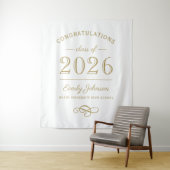 2023 Eleganter Gold Custom Abschluss Wandteppich (Beispiel)
