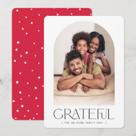 2023 FAMILY FOTO Minimalist arch GRATEFUL red Ankündigung