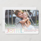 2023 FAMILY FOTO Moderne Kinder JOYFUL farbenfroh Ankündigung (Vorderseite)