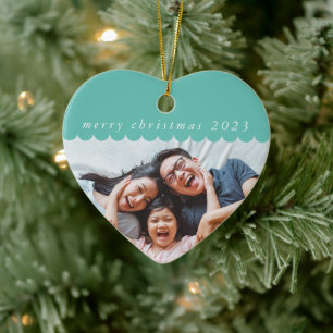 2023 FAMILY FOTO, niedliche Jakobskante Keramik Ornament