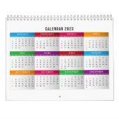 2023 farbenfrohe Kalendergestaltung Kalender (Rückseite)
