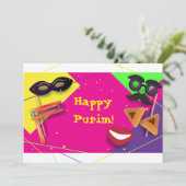 2023 Festival des Happy Purim Feiertagskarte (Stehend Vorderseite)