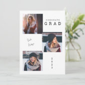 2023 Foto Collage Grad Foto Ankündigung (Stehend Vorderseite)