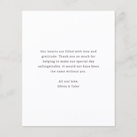 2023 Foto Hochzeit Dankeschön-Karte (Rückseite)