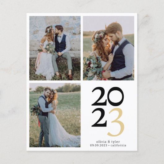 2023 Foto Hochzeit Dankeschön-Karte (Vorderseite)