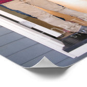 2023 Foto-Monogrammname im Kalender auf Rosa Poster (Ecke)