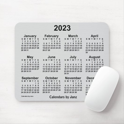 2023 Gainsborough Gray Calendar von Janz Mouse Pad Mousepad (Mit Mouse)