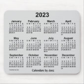 2023 Gainsborough Gray Calendar von Janz Mouse Pad Mousepad (Vorne)