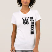 2023 Geboren 1973 römische Zahlen 50 Jahre alt T-Shirt (Vorderseite)