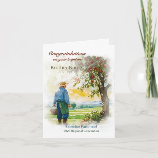 2023 Geduld! JW Convention Baptiscard Karte (Vorderseite)