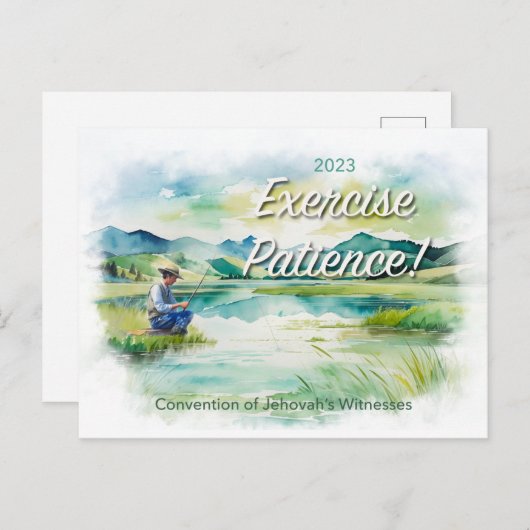 2023 Geduld! JW Convention Postcard Postkarte (Vorne/Hinten)