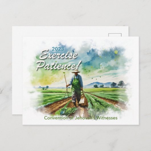 2023 Geduld! JW Convention Postcard Postkarte (Vorne/Hinten)