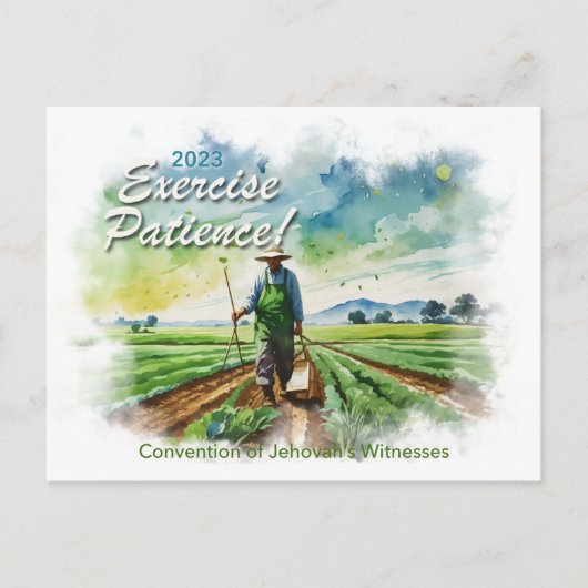 2023 Geduld! JW Convention Postcard Postkarte (Vorderseite)