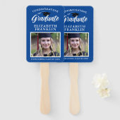 2023 Glückwunsch Abschluss School Colors Foto Hand Fächer (Vorne und Hinten)