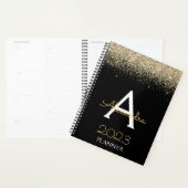 2023 Gold Black Glitzer Monogram Modern Luxury Planer (Anzeige)