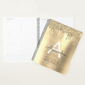 2023 Gold Glitzer Sparkle Modernes Monogramm Planer (Anzeige)