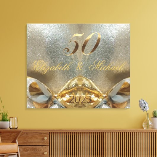 2023 Goldene Hochzeit 50. Hochzeitstag Leinwanddruck (Insitu (Wohnzimmer))