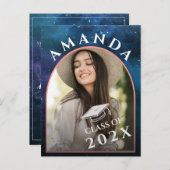 2023 Grad Foto Graduate Ankündigung Postkarte (Vorne/Hinten)