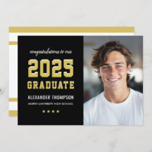 2023 Graduate Black Gold Graduation Party Foto