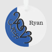 2023 Graduate Blue Class-Foto Ornament (Rückseite)