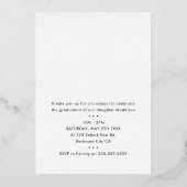 2023 GRADUATE Foto Modernes Minimalskriptgold Folieneinladung (Rückseite)