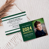 2023 Graduate Green Gold Graduation Party Foto Folieneinladung