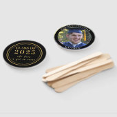 2023 Graduate Inspirational Foto Gold Black Fächer (Non-assembled)