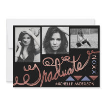 2023 Graduation Party Rose Gold Typografie Foto