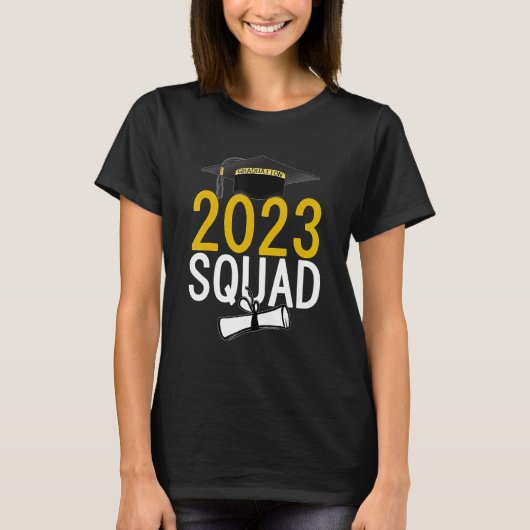 2023 Graduation Squad Funny Graduation Day School T-Shirt (Vorderseite)