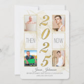 2023 Graduation Then and Now 4 Photo Einladung (Vorderseite)